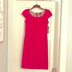 Tahari hot pink dress